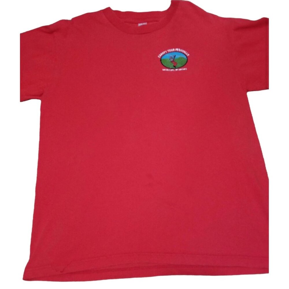 Vintage Graphic Tshirt Mens Sz XL Red Canopy Tour Miravalle Ziplining in Nicarag